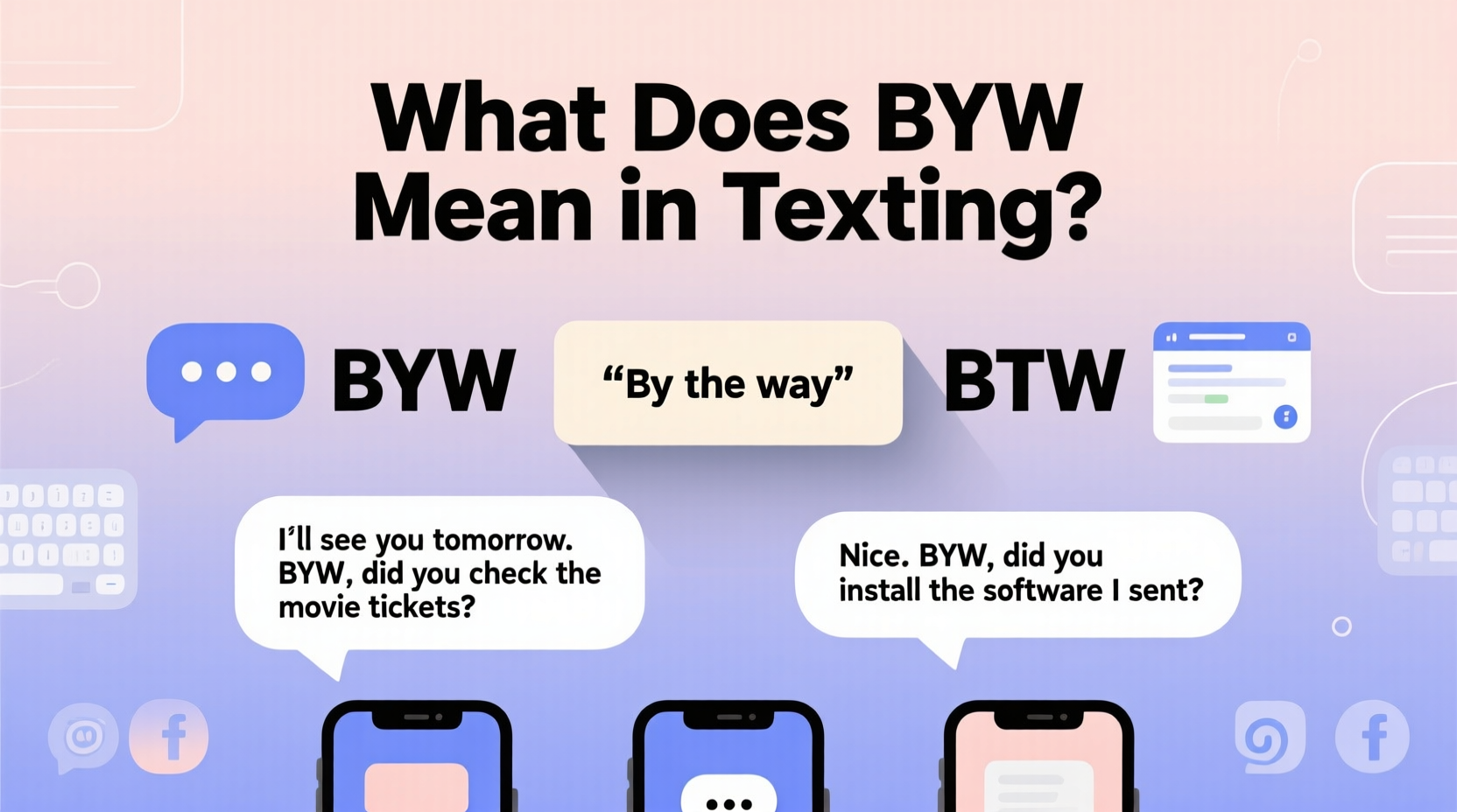 what does BYW mean in texting